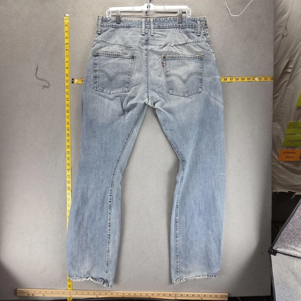 Vintage Levis Engineered Jeans Mens 34x34 Blue Twisted Light Wash Button Fly